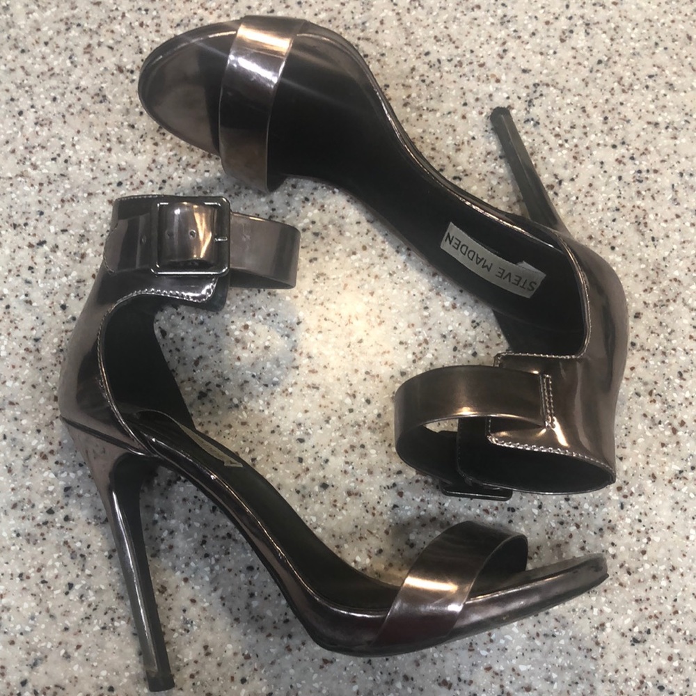Steve Madden Rose Gold Ankle Brace Heel